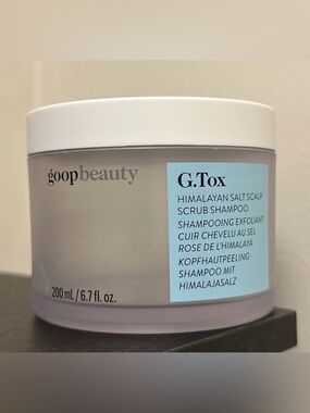 Empty goopbeauty G.Tox Himalayan Salt Scalp Scrub Shampoo Jar